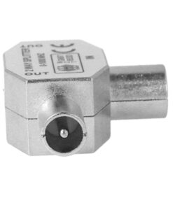 Alternative view of Sdoppiatore Splitter per Antenna TV in Metallo 1 Femmina 2 Maschi Distributore Derivatore Accoppiamento Antenna TV