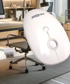 Mouse Wireless da Ufficio Lavoro Navigare Mouse Senza Filo con Design Leggera e Compatto Perfetto per Viaggio Modello Vintage Colore Bianco