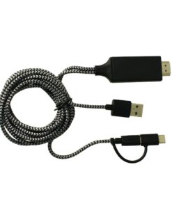 Alternative view of Adattatore Da USB Type C e Micro USB A HDMI HDTV Cavo 2 Metri Per Smartphone Android A TV Monitor Proiettore