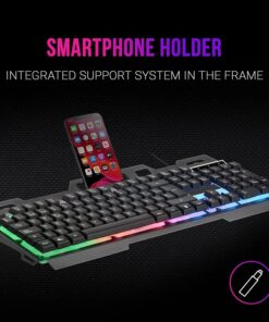 Tastiera da Gaming Meccanica Cavo USB Retroilluminazione Tricolori Tastiera Italiana