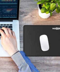Tappetino Mouse Mousepad da Scrivania Colore Nero Misura 21 x 26 cm Fondo in Gomma Antiscivolo