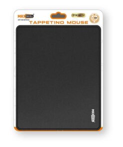 Tappetino Mouse Mousepad da Scrivania Colore Nero Misura 21 x 26 cm Fondo in Gomma Antiscivolo