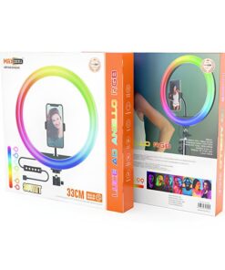 Luce ad Anello LED RGB 33cm Potente di 30W, Ring Light 360 Gradi 700LM DC 5V/2A Dimmerabile e Regolabile 2700-7000k