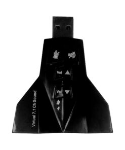 Alternative view of Adattatore Scheda Audio USB2.0 con Doppio Ingresso Jack 3.5mm per Cuffie e Microfono Regolabile Supporta 7.1 Audio Surround Compatibilità Universale