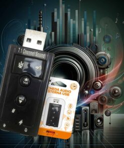 Adattatore Scheda Audio USB2.0 con Ingresso Jack 3.5mm per Cuffie e Microfono Regolabile Supporta 7.1 Audio Surround Compatibilità Universale