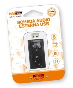 Alternative view of Adattatore Scheda Audio USB2.0 con Ingresso Jack 3.5mm per Cuffie e Microfono Regolabile Supporta 7.1 Audio Surround Compatibilità Universale
