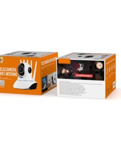 Telecamera Wi-Fi 2.4 Ghz 1080P Videocamera Sorveglianza Interno con Visione Notturna Audio Bidirezionale