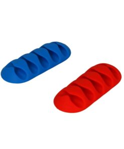 2 Pezzi Organizer Clip con Biadesivo per Gestione Cavi Alimentazione Ufficio Casa