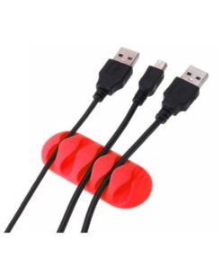 2 Pezzi Organizer Clip con Biadesivo per Gestione Cavi Alimentazione Ufficio Casa