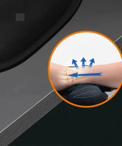 Alternative view of Tappetino Mouse con Poggiapolso Mousepad da Scrivania Colore Nero Misura 21 x 25 cm Fondo in Gomma Antiscivolo