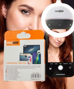 Luce per Selfie Ricaricabile da 8,6x8,6x3cm a 3 Livelli per Selfie Perfetti, Ring Light Compatibile con Tutti i Dispositivi Mobile