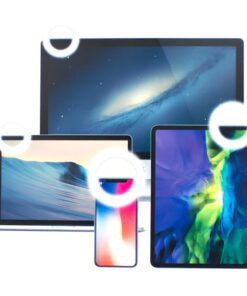 Luce per Selfie Ricaricabile da 8,6x8,6x3cm a 3 Livelli per Selfie Perfetti, Ring Light Compatibile con Tutti i Dispositivi Mobile