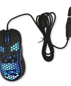 Mouse Ottico Ergonomico USB 2.0 Anti Sudore Retro Illuminato Colori RGB Casuale Tasto DPI Max 12K piu 4 Tasti Latterali Filo 1,25 Metri