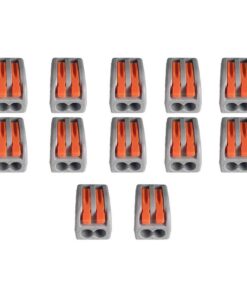 10 Morsetti A Molla Con Connettori Terminali Conduttore Per Cavi Fili Elettrici Riutilizabile Elevata Sicurezza 2P