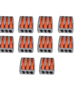 10 Morsetti a Molla 3P Connettori Terminali Riutilizzabili Per Cavi Elettrici