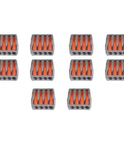 10 Morsetti a Molla 4P Connettori Terminali Riutilizzabili Per Cavi Elettrici