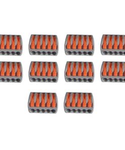 10 Morsetti a Molla 5P Connettori Terminali Riutilizzabili Per Cavi Elettrici