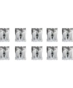 10 Morsetti a Molla Rapidi 2P Doppio Click Bianco per Cavi e Morsettiera a Vite