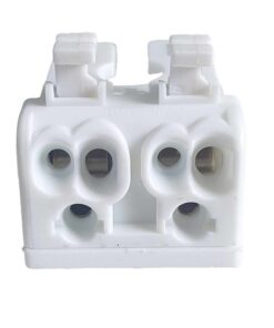 10 Morsetti a Molla Rapidi 2P Doppio Click Bianco per Cavi e Morsettiera a Vite