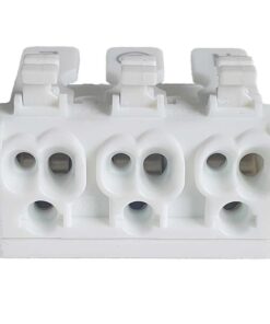 10 Morsetti a Molla Rapidi 3P Doppio Click Bianco per Cavi e Morsettiera a Vite