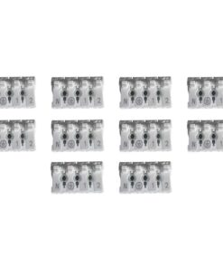 10 Morsetti a Molla Rapidi 4P Doppio Click Bianco per Cavi e Morsettiera a Vite