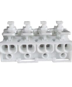 Alternative view of 10 Morsetti a Molla Rapidi 4P Doppio Click Bianco per Cavi e Morsettiera a Vite