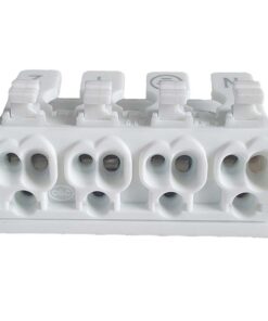 10 Morsetti a Molla Rapidi 4P Doppio Click Bianco per Cavi e Morsettiera a Vite