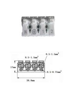 10 Morsetti a Molla Rapidi 4P Doppio Click Bianco per Cavi e Morsettiera a Vite