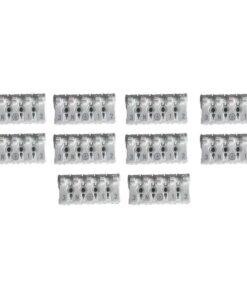 10 Morsetti a Molla Rapidi 5P Doppio Click Bianco per Cavi e Morsettiera a Vite