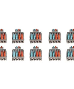 10 Sdoppiatore Elettrico Compatto Connettore Morsetto Elettrico Cavo Connettore 2P-4P