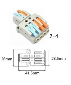 10 Sdoppiatore Elettrico Compatto Connettore Morsetto Elettrico Cavo Connettore 2P-4P