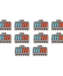10 Sdoppiatore Elettrico Compatto Connettore Morsetto Elettrico Cavo Connettore 2P-6P