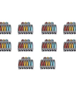 10 Sdoppiatore Elettrico Compatto Connettore Morsetto Elettrico Cavo Connettore 3P-6P