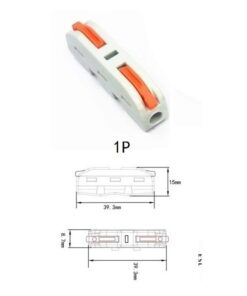 10 Morsetti Elettrici Rapidi 1P con Leva Connettori Compatti per Fili Elettrici