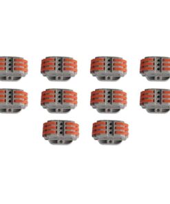 10 Morsetti Con Base Fissaggio Morsettiera Elettrica Connettore Bilaterale 3P