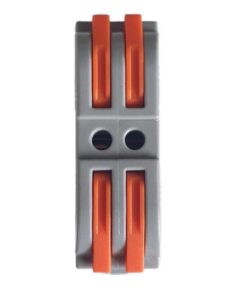 10 Connettori Veloce da Guida DIN Morsettiera Leva Cavo Connettore Bilaterale 2P