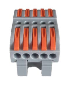 Alternative view of 10 Connettori Veloce da Guida DIN Morsettiera Leva Cavo Connettore Bilaterale 5P