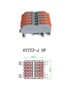 10 Connettori Veloce da Guida DIN Morsettiera Leva Cavo Connettore Bilaterale 5P