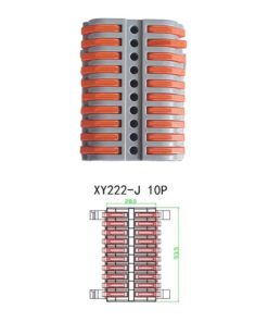 10 Connettori Veloce da Guida DIN Morsettiera Leva Cavo Connettore Bilaterale 10P