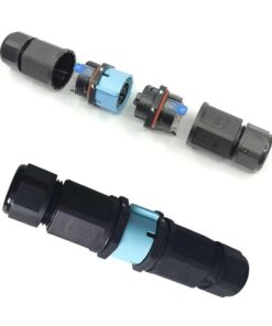 2 Connettori Veloce IP68 Forma I Manicotto Collegamento Cavo Esterno 3P 121x30mm