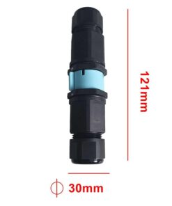 2 Connettori Veloce IP68 Forma I Manicotto Collegamento Cavo Esterno 3P 121x30mm
