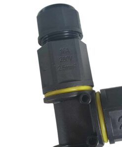 2 Connettori Veloce IP68 Forma T 3 Posti per Cavo Elettrico 6 12mm 125x80x30mm