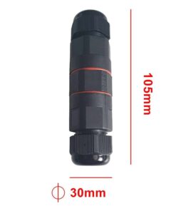 2 Connettori Rete RJ45 IP68 Forma I Manicotto Collegamento Cavo Esterno 105x30mm