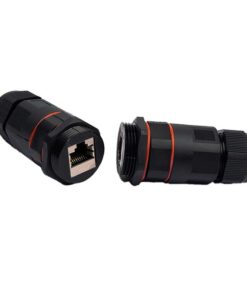 2 Connettori Rete RJ45 IP68 Forma I Manicotto Collegamento Cavo Esterno 105x30mm