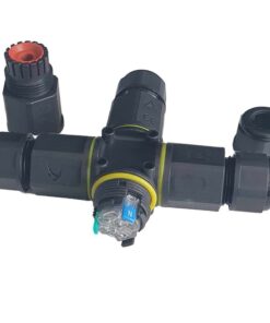 2 Connettori Giunta X IP68 Senza Viti 3 Posti per Cavo Elettrico 6 12mm 122x30mm