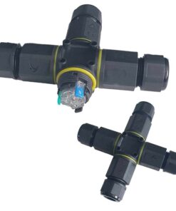 2 Connettori Giunta X IP68 Senza Viti 3 Posti per Cavo Elettrico 6 12mm 122x30mm