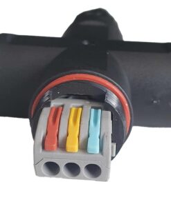 2 Connettori Giunta X IP68 Senza Viti 3 Posti per Cavo Elettrico 6 12mm 150x30mm