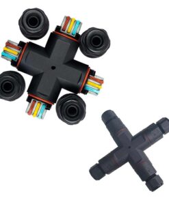 2 Connettori Giunta X IP68 Senza Viti 3 Posti per Cavo Elettrico 6 12mm 150x30mm
