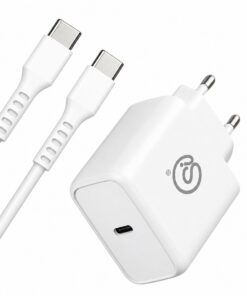 Caricatore USB-C 65W PD3.0, Alimentatore Rete EU con cavo USB-C 1M