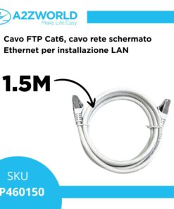 Alternative view of Cavo Ethernet Cat6 FTP RJ45, Patch Cord Schermato LAN, Varie Lunghezze (1.5M)